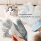 2 Pcs [2-in-1] Pet Hair Removal Gloves - Five Finger Massage Design Pet Beauty Gloves, Suitable for pet dogs and cats to prevent hair tanglings (Blue)