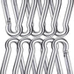 3 Inch Carabiner Spring Snap Hook Steel Clip Link Buckle Heavy Duty 8x80mm 10 Pcs for Outdoor Camping Hiking Hammock Swing, White