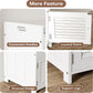 Shoe Storage Bench with Lift Top Storage, Entryway Bench with Cushioned Seat, Adjustable Shelf, 2 Tier Shoe Rack with Doors for Entryway, Bedroom, Hallway, Mudroom, White