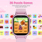 Kids Waterproof Smart Watch Girls Gift Age 3-12 with 39 Game HD Touch Screen Music Player Video Camera Pedometer Alarm Clock Birthday Gift for 6 7 8 9 Year Olds Pink