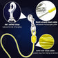 30ft Wall Mount Retractable Dog Tie Out Cable for Small to Large Dogs Between 20-75 lbs, Patented Retractable Dog Lead Great for Yard/Garden - Durable for 70,000 Cycles (Black, 30ft)
