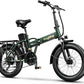 Foldable Electric Bike for Adults, 30+MPH, 48V 20Ah Removable Lithium Battery up to 80Miles, 20" Fat Tire 1000W Peak Motor Dirt Ebike Adult Electric Bicycle for Commute Beach Mountain E Bike