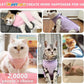 Cat Recovery Suit After Surgery, Breathable Cat Surgery Recovery Suit for Spay Abdominal Wounds or Skin Diseases, E-Collar Alternative Wear for Small Male Female Pets (Pink,L)