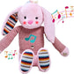 Lumio Musical Stuffed Animal Plush Toy with Lights & Sounds - Cute Interactive Toy for Newborns, and 3 6 12 to 48 Months (Bunny)