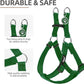 PUPTECK No Pull Dog Harness Soft Adjustable Basic Nylon Step in Puppy Vest Outdoor Walking with ID Tag, Blackish Green, XS
