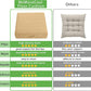 MeMoreCool Square Floor Pillow Seating for Adults Kids, Large Meditation Cushion Floor Pillow with Thick Foam & Soft Tufted Cover, Washable Big Pillow Seat Floor Cushion for Sitting Yoga 22" Khaki