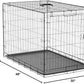 Amazon Basics Durable, Foldable Metal Wire Dog Crate with Tray, Single Door, 48 x 30 x 32.5 in, Black