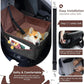 Dog Car Seat for Small Medium Dogs, Soft Fabric Dog Booster Seat with Storage Pockets, Safety Belt, Comfy Pet Car Seat Travel Bed, Removable and Washable