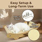 2-in-1 Sisal Cat Scratcher Bed for Indoor Large Cats – Hammock Lounge with Natural Sisal Pad, Wooden Cat Furniture for Scratching and Resting