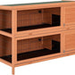 PawHut 54" 2-Story Large Rabbit Hutch Bunny Cage Wooden Pet House Small Animal Habitat with Lockable Doors, No Leak Tray and waterproof Roof for Outdoor/Indoor Orange