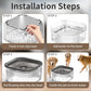 3L Dog Water Bowl No Spill 101oz Large Capacity Spill Proof Slow Drinking Water Feeder No Splash Pet Water Bowl Vehicle Carried Travel Dog Bowl for Sloppy Messy Drinkers Cats(Dark Gray)