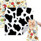 Cat Grooming Wrap, 2pcs [XL] Cat Restraint Wrap for Nail Clipping, Ear Cleaning, and Teeth Brushing, Self-Adherent, Anti-Bite, Anti-Scratch, Anti Scratch, Cow White+Yellow