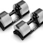 NÜOBELL® Adjustable Dumbbell Set, 5-50 LB or 5-80 LB, Easy Twist 2024-25 Model, All-In-One Weights Set (Pair) for Home, Original Manufacturer