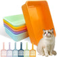 6 Pcs Kitten Small Litter Box Set, Plastic Kitten Litter Pan with 6 Scooper Cat Litter Box Cat Litter Box Travel Toilet for Small Pet Kitty Bunny Guinea Pig
