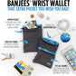 Sprigs Banjees 2 Pocket Wrist Wallet/Wrist Band/Wrist Pocket for Travel, Walking, & Running. Wallet Pouch That Holds Cash, Card, ID's, and More
