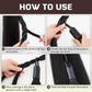 Zeyune 3 Pcs Horse Tail Extensions Set with Braided Horsehair Loop Include Ponytail Comb and Storage Bag, Natural Black for Equestrian Competitions, Horse Shows, Daily Grooming(28-30inch,3/8 lb)