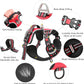 Timos Dog Harness Large Sized, No Pull with Neck Lockable Snap,No Choke Front Clip Dog Reflective Harness,Adjustable Metal Rings 3 Buckles,Easy Control Handle for Large Dogs Red L
