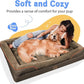Washable Orthopedic Large Dog Bed -XL Large Dog Bed with Removable & Waterproof Cover Pet Beds with Foam Support for Big Size Dogs with Bolster