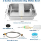 YUEPET 3 Gallon Auto Dog Water Bowl Dispenser Outside Automatic Water Dispenser for Large Dogs Stainless Steel Auto-Fill Dog Waterer Feeder with Float Valve for Pets Indoor Outdoor Use