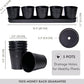 SCANDINORDICA Black Herb Planter – 5 Pots with Drainage Holes and Tray, Windowsill Planter, Herb Pots for Indoor Outdoor Plants | Kitchen & Garden Decor