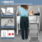 38" Dog Bathing Station, Professional Dog Washing Station Stainless Steel Dog Grooming Tub for Home,Equipped with Three Anti-Slip Steps, Removable Door, Pet Wash Station for Pet,R-RAMP