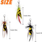 JXFUKAL Cat Feather Toy Refills, 3Pcs Simulation Mini Insects Cat Lures Wand Attachment Replacement for Kitty Kitten Indoor Accessories