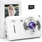 Digital Camera, 44MP FHD 1080P Camera for Kid with 16X Zoom Anti Shake, Compact Small Camera with 32GB SD Card, Digital Camera for Teens for Teens Girls Kids Adults(White)