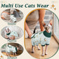 DENTRUN Cat Surgery Recovery Suit Female Male Soft Onesie, Kitten Surgical Collar Cone Alternative Shirt, Abdominal Wounds Anti-Licking Pajama for Small Pets Spay, Cat Body Suit Post Surgery
