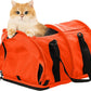 SturdiBag Pro 2.0 Pet Travel Carrier for Cats and Dogs | Soft Sided Pet Carrier Bag with Safety Clips and Seatbelt Straps for Car Travel | XL, Orange