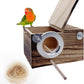kathson Parrots Nesting Box Parakeet Nest House for Cage Budgie Breeding Hut with Coconut Fiber Bedding Wooden Bird Mating Box for Lovebirds and Small Parrot Birds