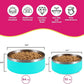 Dog Bowl, Dog Water Bowl Vacuum Insulated Stainless Steel, Non-Slip, Spill-Proof, Easy Clean, Keeps Water Cool, Cute, Stylish Pet Bowl, 64 oz, Light Blue, Modern
