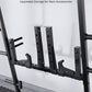 Mikolo Smith Machine, 2200lbs Squat Rack with LAT-Pull Down System & Cable Crossover Machine, Training Equipment with Leg Hold-Down Attachment
