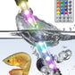Pawfly 1.8W Aquarium LED Light - 7.5" Underwater Fish Tank Light with Timer & Remote Control (4 Modes, Battery Not Included)