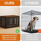 48" Heavy Duty Dog Crate Furniture for Small,Medium and Large Dogs,Rustic Wooden Dog Cage Kennel Indoor Furniture with Waterproof Top,Decorative Pet House Side End Table (Black & Wood)