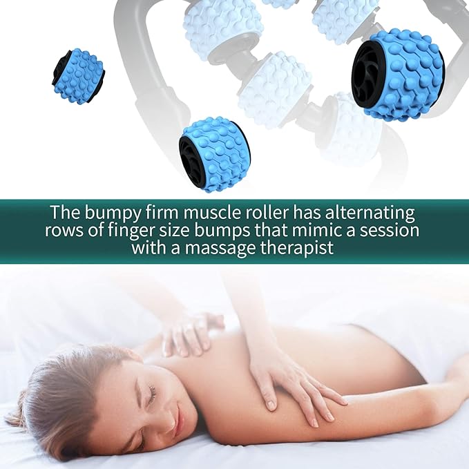 Cellulite Massage Tool Deep Fascia Massager & Dimpled Skin Remover for Legs - Anti-Cellulite Roller Tech with Lymphatic Drainage, Smooth Skin & Pain Relief for Thighs & Buttocks Sculpting