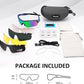 BangLong Polarized Sports Sunglasses Cycling Sun Glasses for Men Women with 5 Interchangeable Lenes for Running Baseball Golf