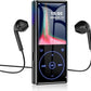 96GB MP3 Player with Bluetooth 5.0: Portable Lossless Sound Music Player with HD Speaker,2.4" Screen Voice Recorder,FM Radio,Touch Buttons,Support up to 64GB for Sport(Earphones&64GB TF Card Included)