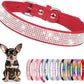 Rhinestone Dog Collar for Small Dogs, Bling Diamond Fancy Crystal Glitter Pretty Jewel Pet Puppy Collars for XXS XS Small Medium Large Breed Girl Dogs Female Cats Kitten, Red XXSmall
