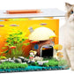 2.5 Gallon Fish Tank Small Aquarium Starter Kit with Hidden Filtration, 3 Color Light, Self Cleaning Nano Tank for Betta, Shrimp, Guppy, Angelfish
