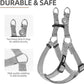 PUPTECK No Pull Dog Harness Soft Adjustable Basic Nylon Step in Puppy Vest Outdoor Walking with ID Tag, Grey, XS