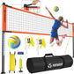 Outdoor Portable Volleyball Net Set System for Backyard - Quick & Easy Setup Adjustable Height Poles, PU Volleyball, Pump and Carrying Bag