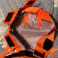 HDKUW Cat Grooming Bag,Foldable Travel Carrier for Cats,Anti-Bite Anti-Scratch Cat Grooming Restraint Bag,Pet Carrier for Administering Eye Drops,Ear Cleaner,Clipping Nails Orange M
