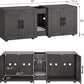 Gaomon Litter Box Enclosure with Double Room,Cat Hidden Litter Box Enclosure Furniture for 2 Cats with Double Room, 55”L x 17.7”W x 22.5”H Cat House,Wooden Enclosed Cat Litter Box Furniture,Walnut