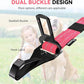 Pawaboo 2Pack Dog Seatbelt for Car, 3-in-1 Dog Car Seat Belt Bungee, Shockproof Dog Tether for Car with Buckle & Hook Latch, Adjustable Reflective Dog Harness Leash with 360° Lockable Buckle, Pink
