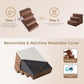 EHEYCIGA Dog Stairs for Small Dogs 13.5" H, 3-Step Dog Steps for Couch Sofa and Chair, Pet Steps for Medium Cats, Non-Slip Balanced Pet Ramp Indoor, Brown