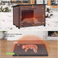 GUTINNEEN Large Insulated Dog House for Winter Outdoor Dog Kennel with Anti-Chewing Metal Frame for Medium to Large Dogs, Brown Color