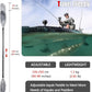 Angler Kayak Paddles Aluminum Paddle with Plastic Blades and Paddle Leash, Floating Adjustable Fishing Kayak Oars, 3 Piece, 230-250cm/90-98 inch