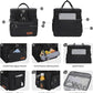 Maelstrom Lunch Box, 23L Insulated Lunch Bag, Expandable Double Deck Cooler Bag, Lightweight Leakproof Tote Bag With Side Tissue Pocket, Suit For Men and Women, Black