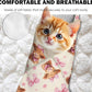 27.6" Cat Grooming Wrap, Self Adhesive Cat Wrap for Cutting Nails, Anti-Escape Calming Cat Swaddle Wrap for Medicine Ear Cleaning, Cow Anti-Scratch Cats Burrito Restraint Blanket, Practical Pet Tool