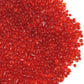 Lustering Decorative Round Glass Beads and Marbles, Pebbles and Gems - 3-6mm, 1-Pound (Orange Red) for Fire Pit Crafts, Resin Art, Vase Filler, Fish Tank, Aquarium Garden Decoration